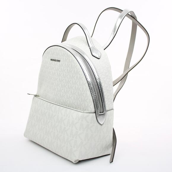 Michael Kors Silver Logo Backpack